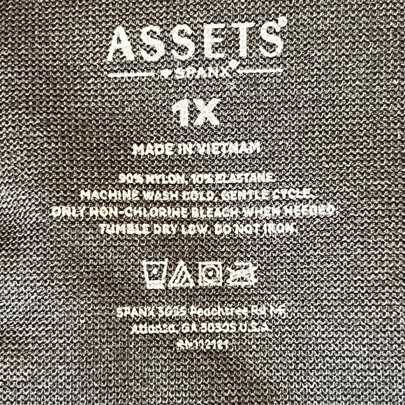 SPANX Assets Leggings Womens Plus Sz 1X Black Ponte Shaping Shapewear Pull On - Picture 5 of 10